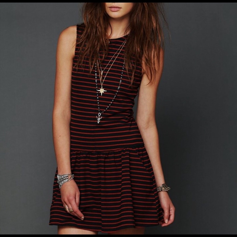 Free People Drop waist Skater Dress